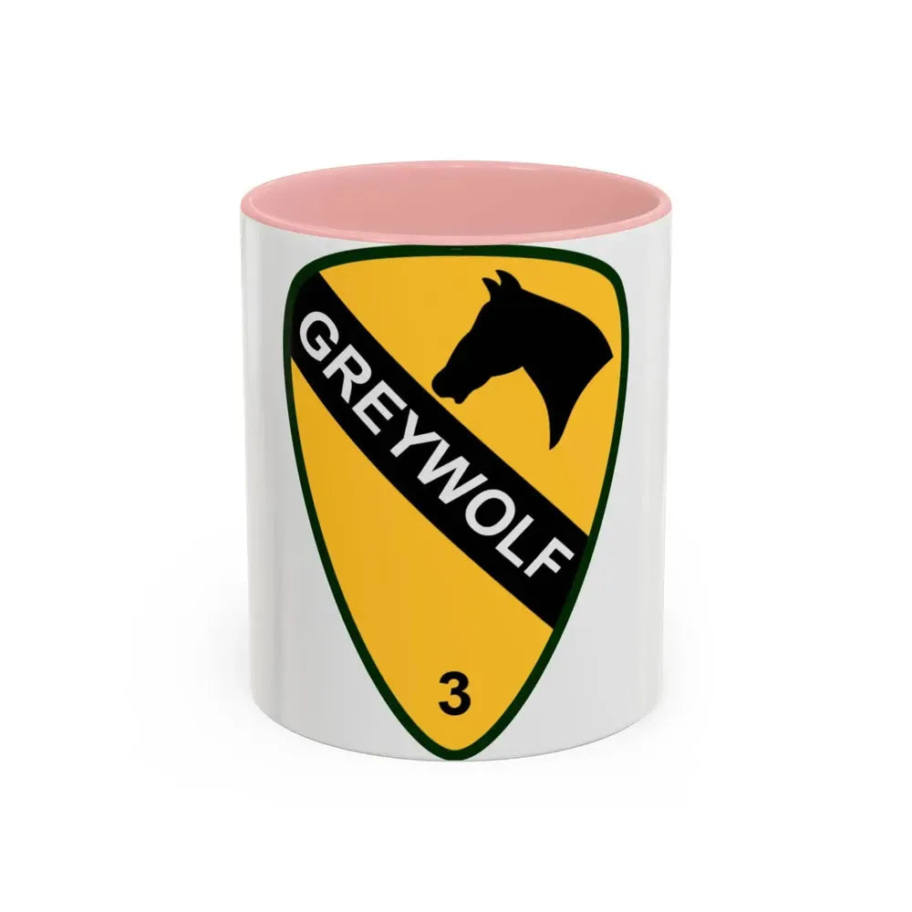 3rd Brigade Combat Team 1st Cavalry Division (U.S. Army) Accent Coffee Mug 11oz Pink - Go Mug Yourself