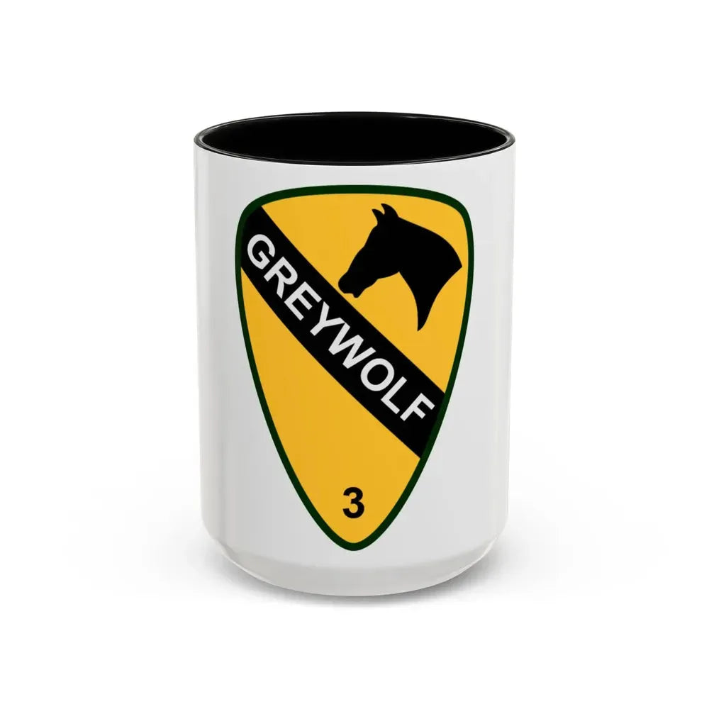 3rd Brigade Combat Team 1st Cavalry Division (U.S. Army) Accent Coffee Mug 15oz Black - Go Mug Yourself
