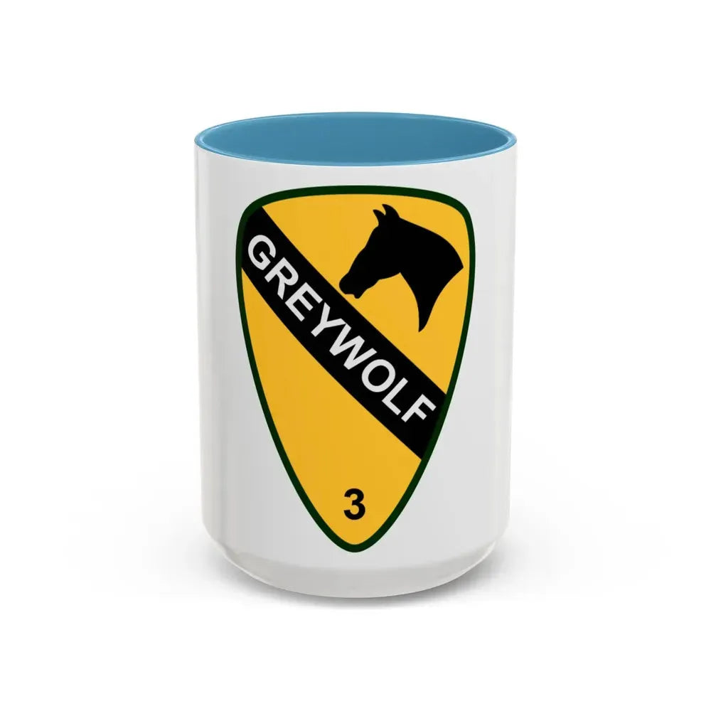 3rd Brigade Combat Team 1st Cavalry Division (U.S. Army) Accent Coffee Mug 15oz Light Blue - Go Mug Yourself