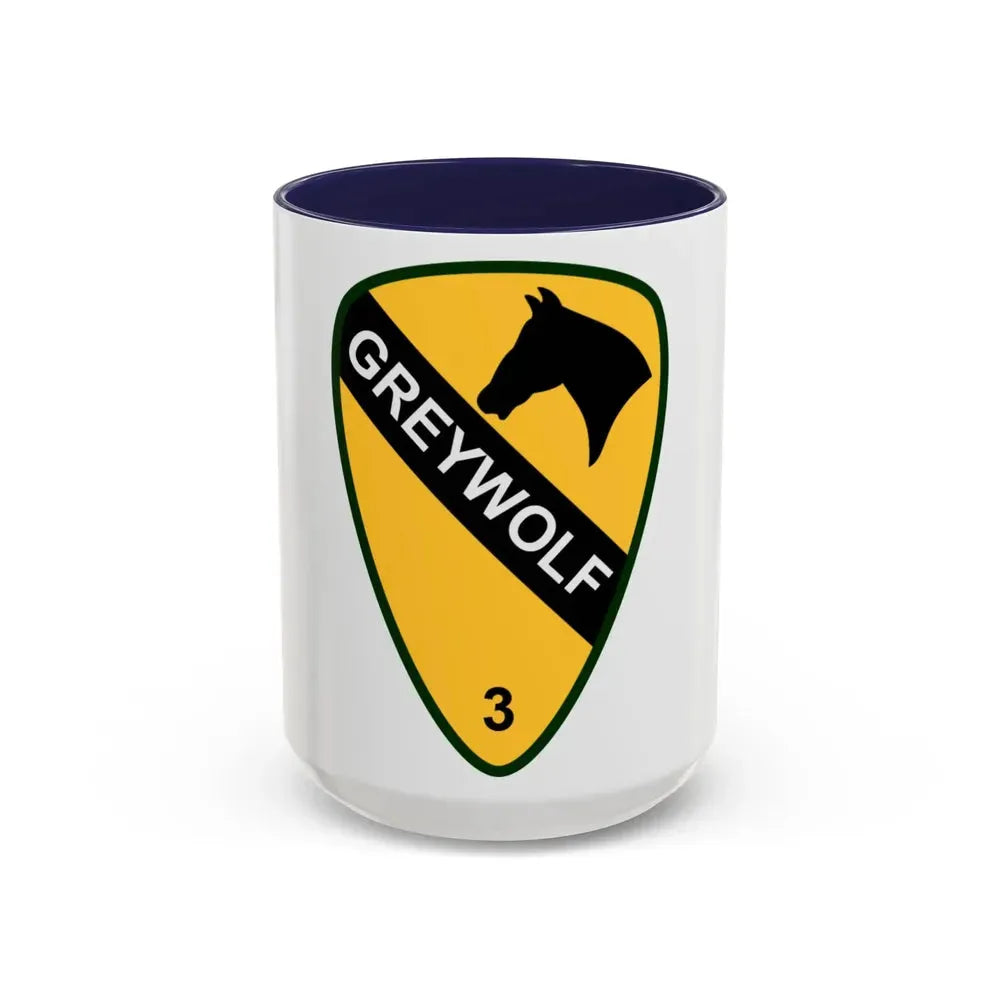 3rd Brigade Combat Team 1st Cavalry Division (U.S. Army) Accent Coffee Mug 15oz Navy - Go Mug Yourself