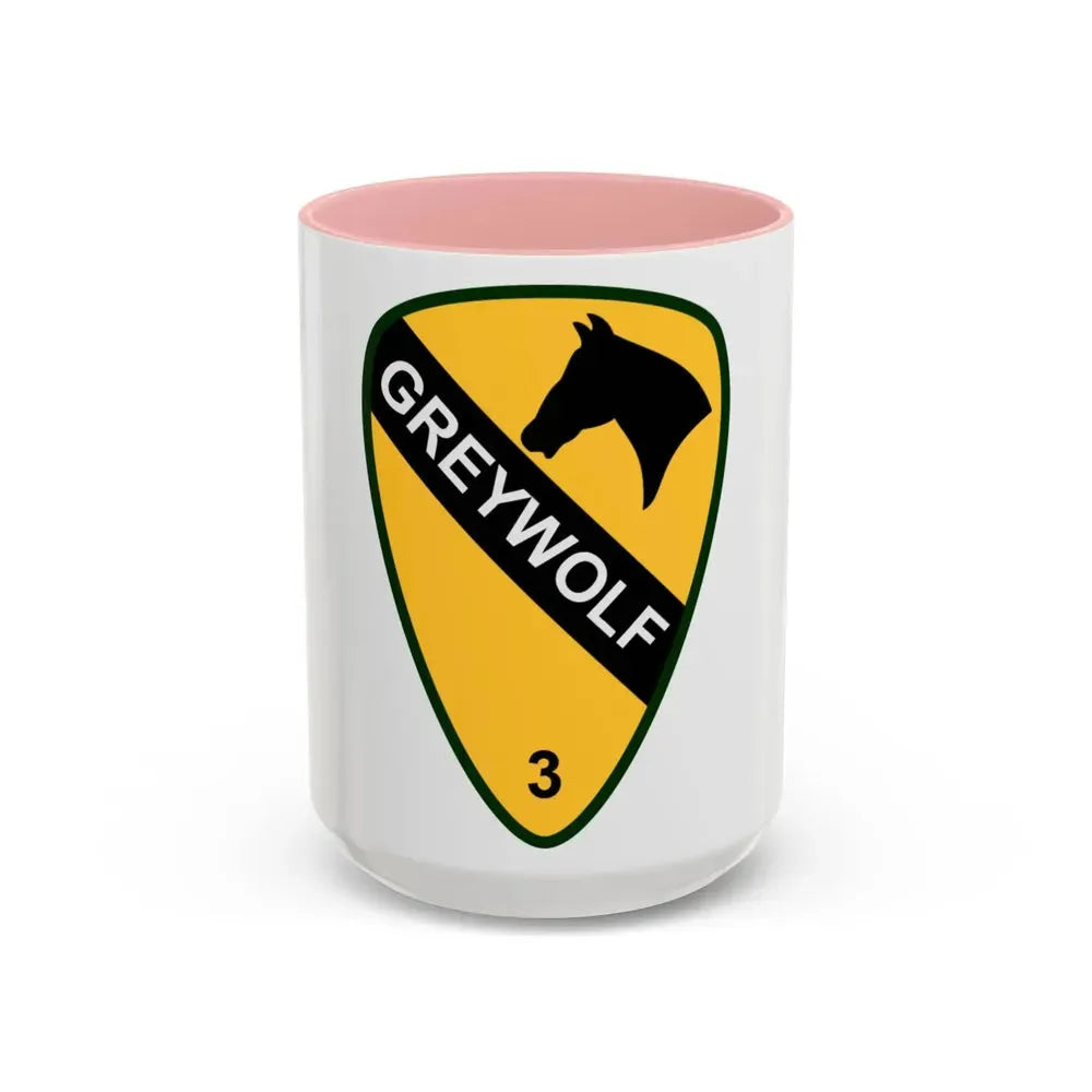3rd Brigade Combat Team 1st Cavalry Division (U.S. Army) Accent Coffee Mug 15oz Pink - Go Mug Yourself