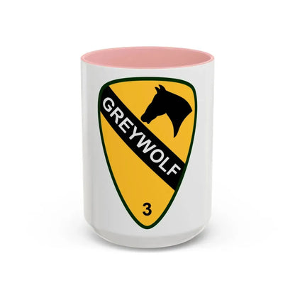 3rd Brigade Combat Team 1st Cavalry Division (U.S. Army) Accent Coffee Mug 15oz Pink - Go Mug Yourself