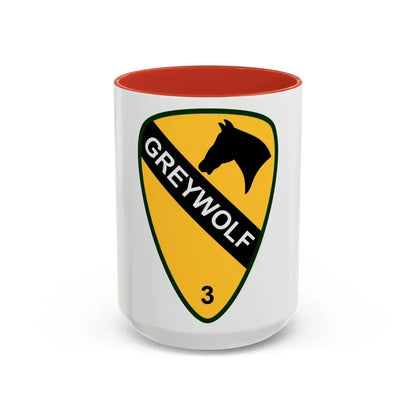 3rd Brigade Combat Team 1st Cavalry Division (U.S. Army) Accent Coffee Mug 15oz Red - Go Mug Yourself