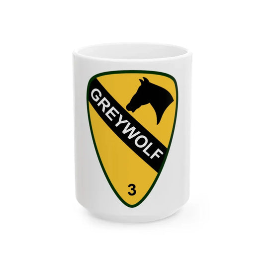 3rd Brigade Combat Team 1st Cavalry Division (U.S. Army) White Coffee Mug 15oz - Go Mug Yourself
