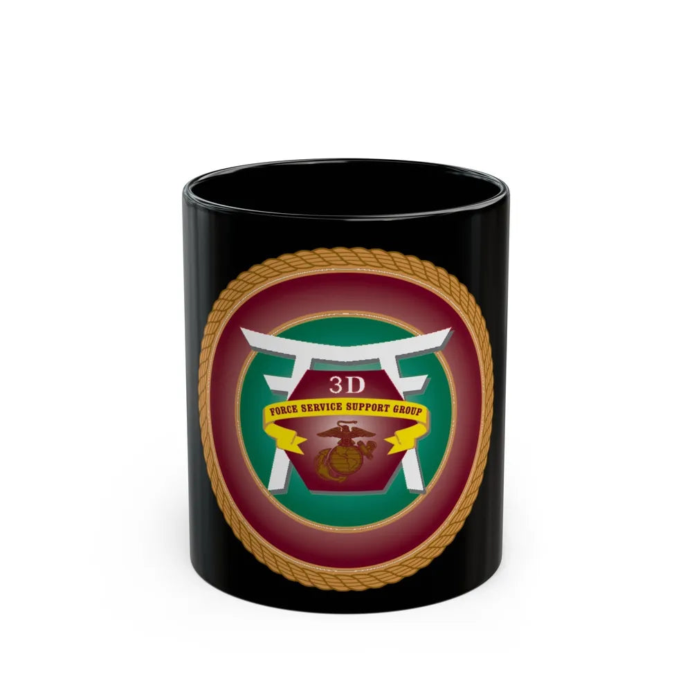 3rd Force Service Support Group 3D FSSG (USMC) Black Coffee Mug-11oz-Go Mug Yourself