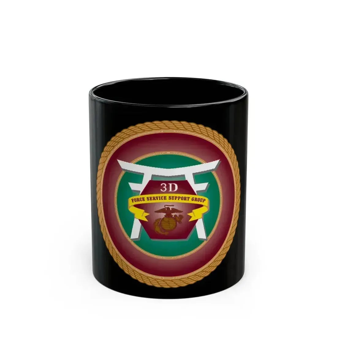 3rd Force Service Support Group 3D FSSG (USMC) Black Coffee Mug 11oz - Go Mug Yourself