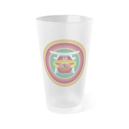 3rd Force Service Support Group 3D FSSG (USMC) Frosted Pint Glass 16oz Default Title - Go Mug Yourself