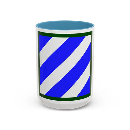 3rd Infantry Division (U.S. Army) Accent Coffee Mug-15oz-Light Blue-Go Mug Yourself