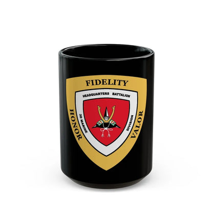 3rd Marine Division HQ Bn (USMC) Black Coffee Mug-15oz-Go Mug Yourself