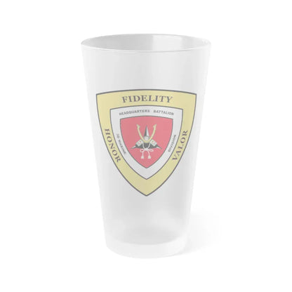 3rd Marine Division HQ Bn (USMC) Frosted Pint Glass 16oz Default Title - Go Mug Yourself