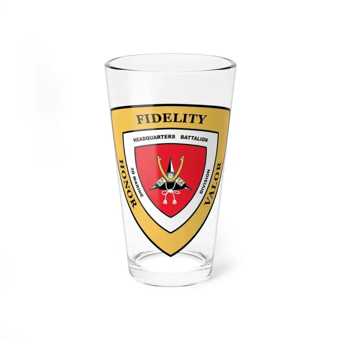 3rd Marine Division HQ Bn (USMC) Pint Glass 16oz 16oz - Go Mug Yourself