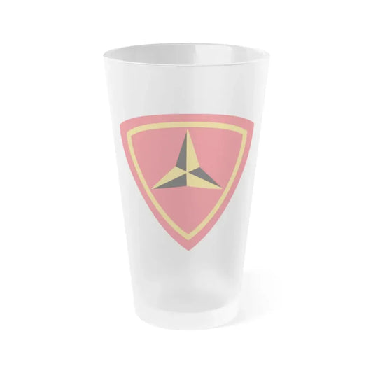 3RD Marine Divn (USMC) Frosted Pint Glass 16oz Default Title - Go Mug Yourself