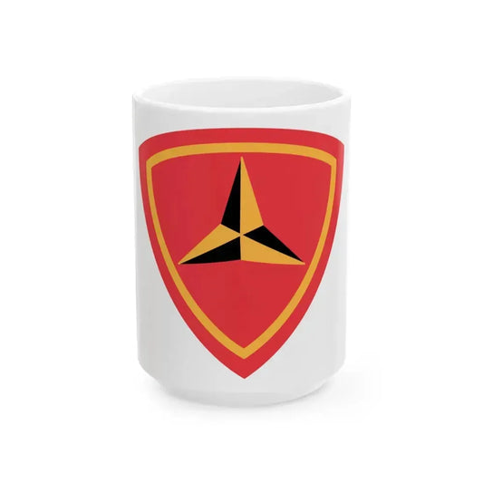 3RD Marine Divn (USMC) White Coffee Mug 15oz - Go Mug Yourself