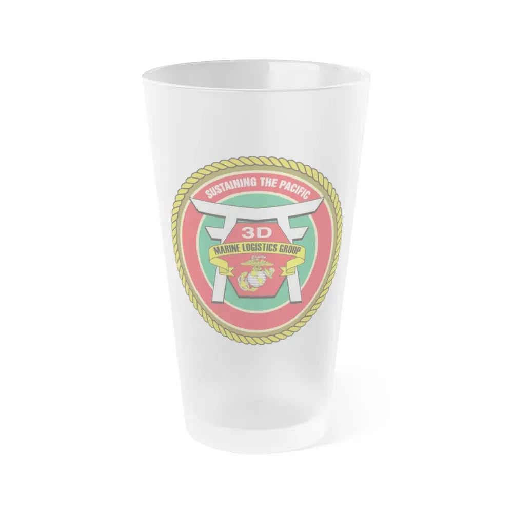 3rd Marines Logistics Group (USMC) Frosted Pint Glass 16oz Default Title - Go Mug Yourself