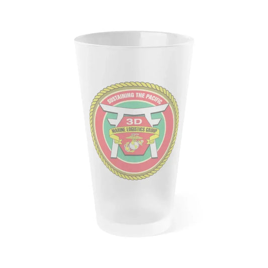 3rd Marines Logistics Group (USMC) Frosted Pint Glass 16oz Default Title - Go Mug Yourself