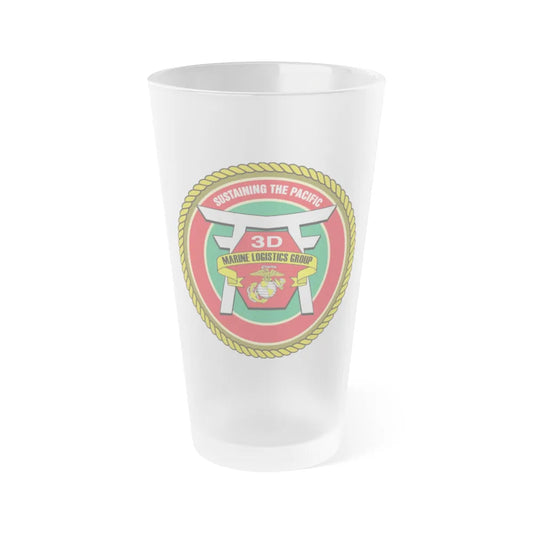 3rd Marines Logistics Group (USMC) Frosted Pint Glass 16oz-Go Mug Yourself