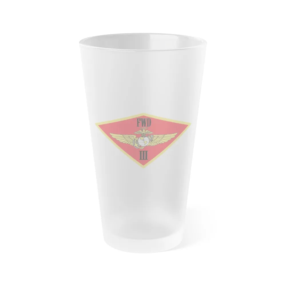 3rd MAW FWD (USMC) Frosted Pint Glass 16oz-Go Mug Yourself