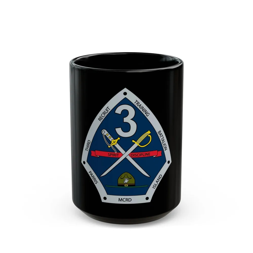 3rd Recruit Training Battalion (USMC) Black Coffee Mug-15oz-Go Mug Yourself