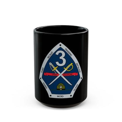 3rd Recruit Training Battalion (USMC) Black Coffee Mug-15oz-Go Mug Yourself