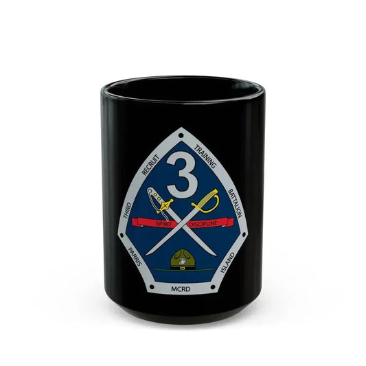 3rd Recruit Training Battalion (USMC) Black Coffee Mug 15oz - Go Mug Yourself