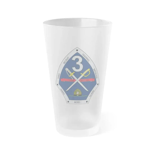 3rd Recruit Training Battalion (USMC) Frosted Pint Glass 16oz Default Title - Go Mug Yourself