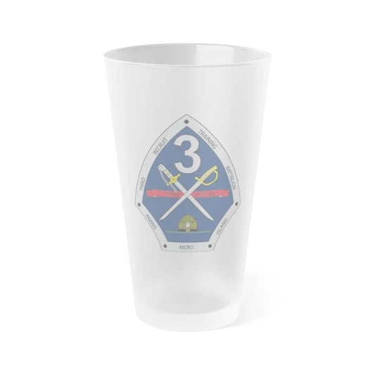 3rd Recruit Training Battalion (USMC) Frosted Pint Glass 16oz-Go Mug Yourself