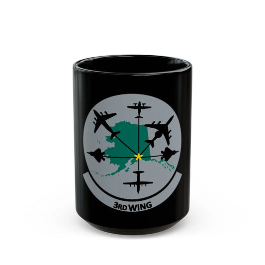 3rd Wing v2 (U.S. Air Force) Black Coffee Mug-15oz-Go Mug Yourself