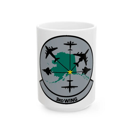 3rd Wing v2 (U.S. Air Force) White Coffee Mug-15oz-Go Mug Yourself