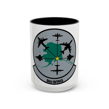 3rd Wing v2 (U.S. Air Force) Accent Coffee Mug 15oz Black - Go Mug Yourself