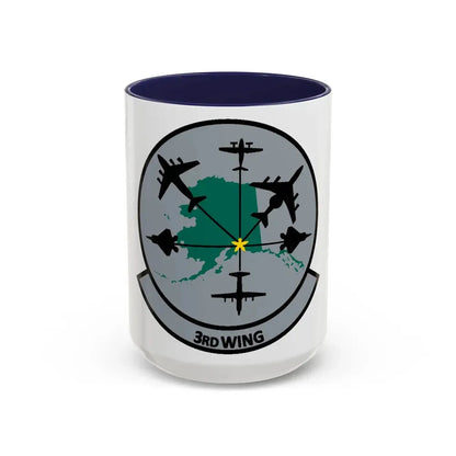 3rd Wing v2 (U.S. Air Force) Accent Coffee Mug 15oz Navy - Go Mug Yourself