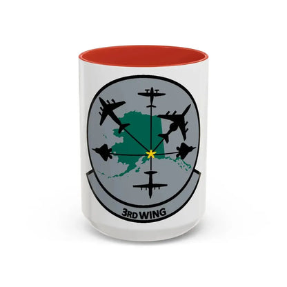 3rd Wing v2 (U.S. Air Force) Accent Coffee Mug 15oz Red - Go Mug Yourself