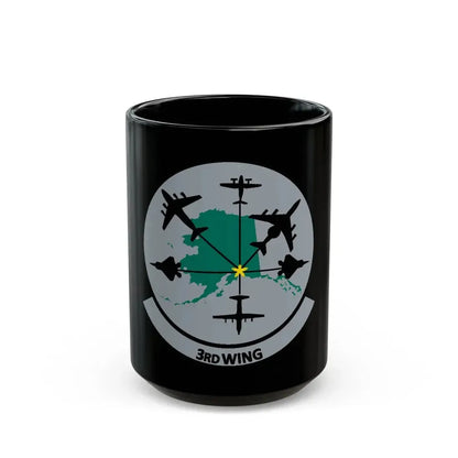 3rd Wing v2 (U.S. Air Force) Black Coffee Mug 15oz - Go Mug Yourself