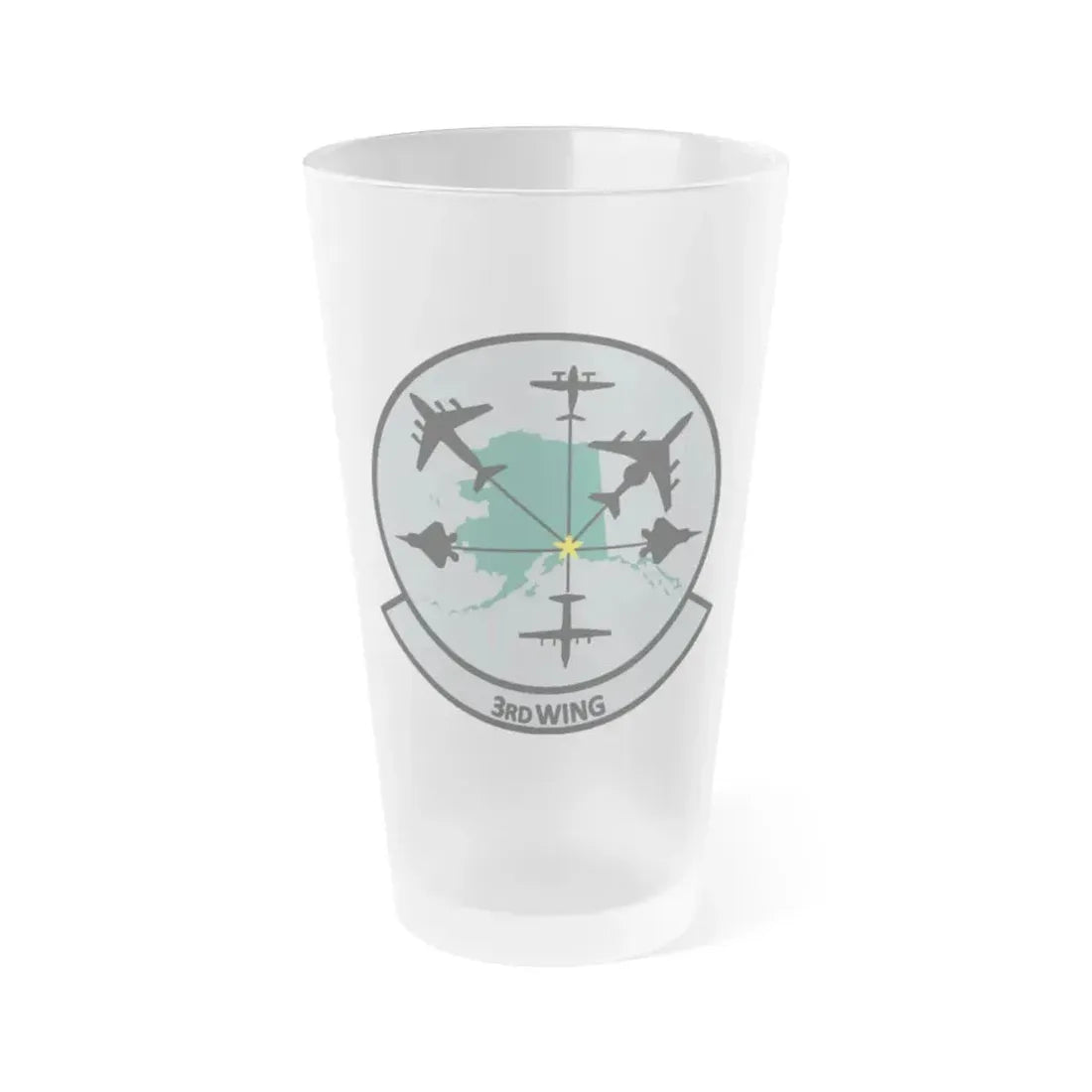 3rd Wing v2 (U.S. Air Force) Frosted Pint Glass 16oz Default Title - Go Mug Yourself