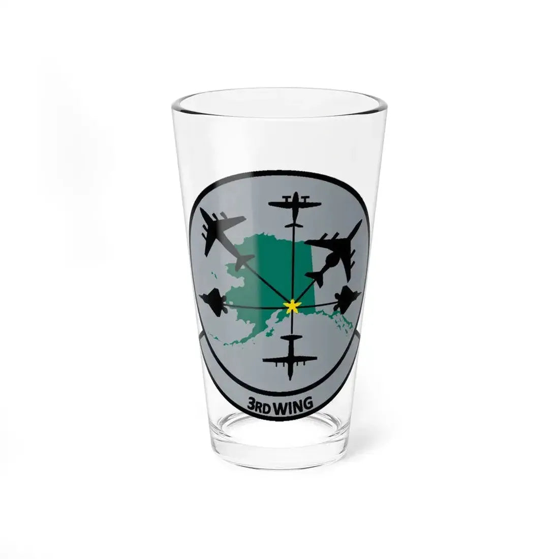 3rd Wing v2 (U.S. Air Force) Pint Glass 16oz 16oz - Go Mug Yourself