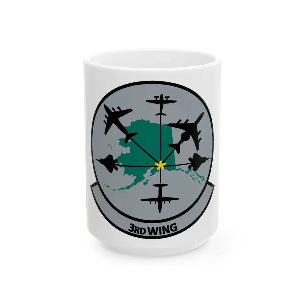 3rd Wing v2 (U.S. Air Force) White Coffee Mug 15oz - Go Mug Yourself