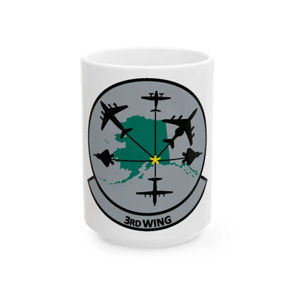 3rd Wing v2 (U.S. Air Force) White Coffee Mug 15oz - Go Mug Yourself