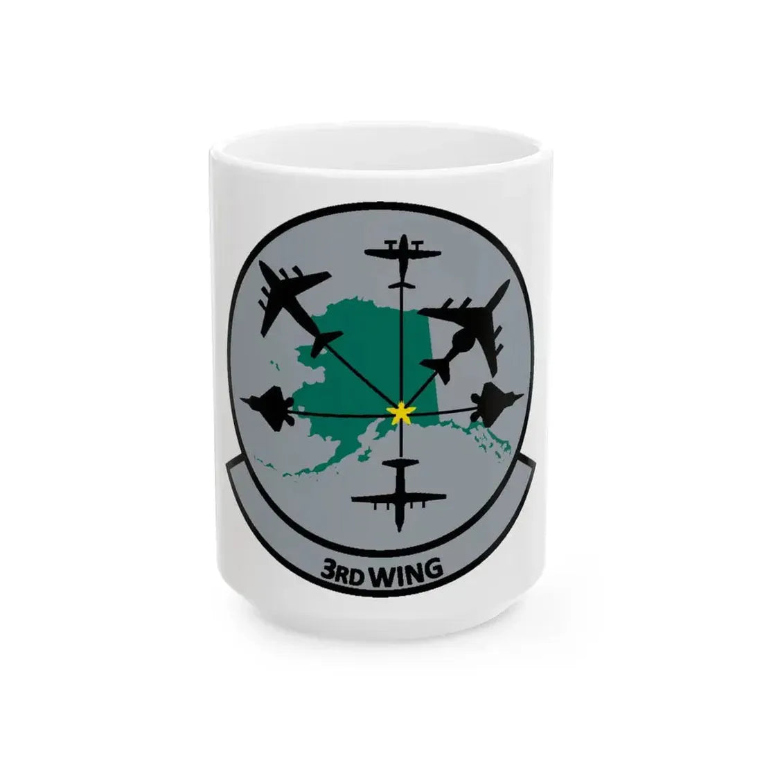3rd Wing v2 (U.S. Air Force) White Coffee Mug 15oz - Go Mug Yourself