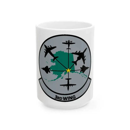 3rd Wing v2 (U.S. Air Force) White Coffee Mug 15oz - Go Mug Yourself
