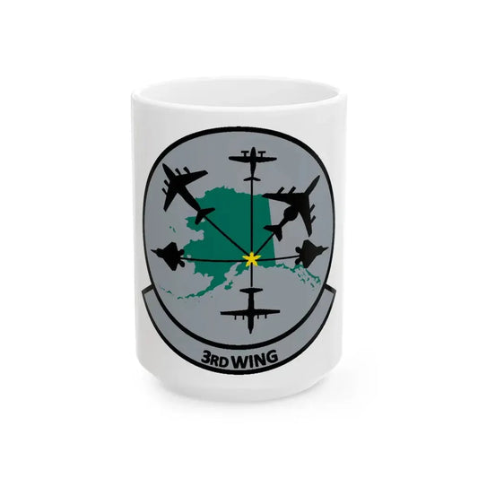 3rd Wing v2 (U.S. Air Force) White Coffee Mug 15oz - Go Mug Yourself