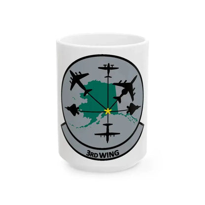 3rd Wing v2 (U.S. Air Force) White Coffee Mug 15oz - Go Mug Yourself