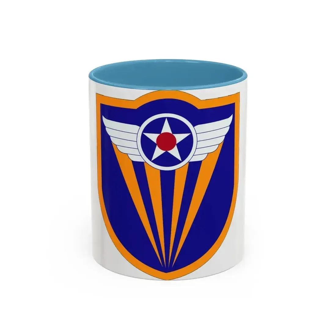 4 Air Force (U.S. Army) Accent Coffee Mug 11oz Light Blue - Go Mug Yourself