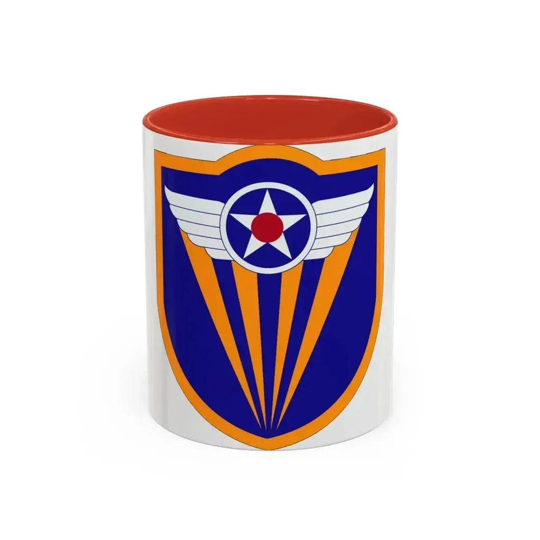 4 Air Force (U.S. Army) Accent Coffee Mug 11oz Red - Go Mug Yourself