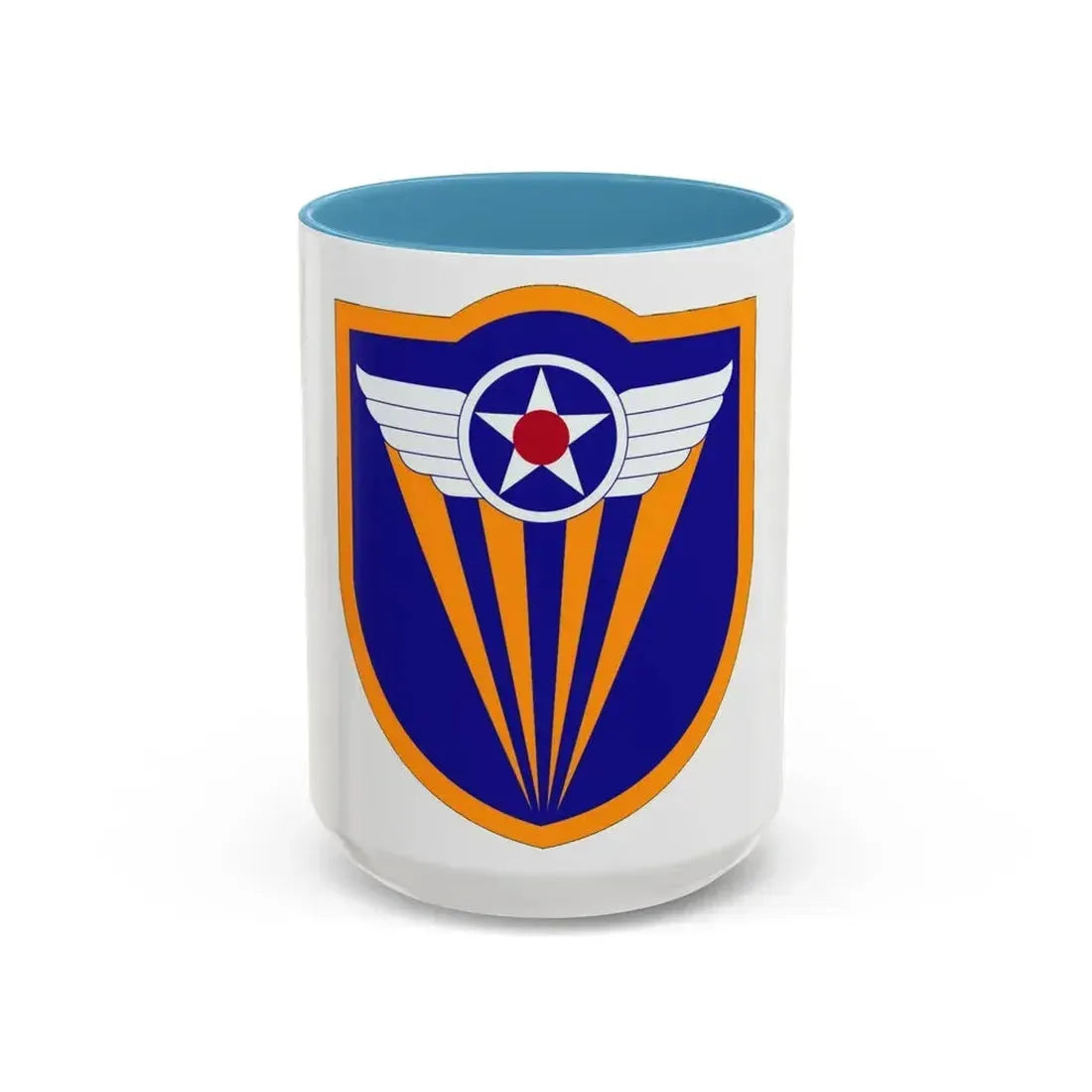 4 Air Force (U.S. Army) Accent Coffee Mug 15oz Light Blue - Go Mug Yourself