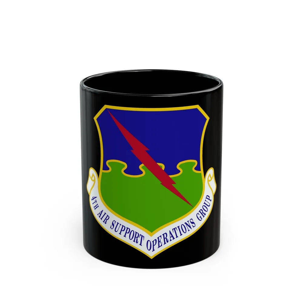 4 Air Support Operations Group USAFE (U.S. Air Force) Black Coffee Mug-11oz-Go Mug Yourself