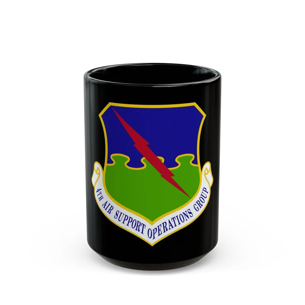 4 Air Support Operations Group USAFE (U.S. Air Force) Black Coffee Mug-15oz-Go Mug Yourself