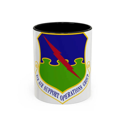 4 Air Support Operations Group USAFE (U.S. Air Force) Accent Coffee Mug 11oz Black - Go Mug Yourself