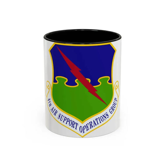 4 Air Support Operations Group USAFE (U.S. Air Force) Accent Coffee Mug 11oz Black - Go Mug Yourself