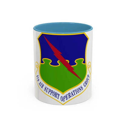 4 Air Support Operations Group USAFE (U.S. Air Force) Accent Coffee Mug 11oz Light Blue - Go Mug Yourself