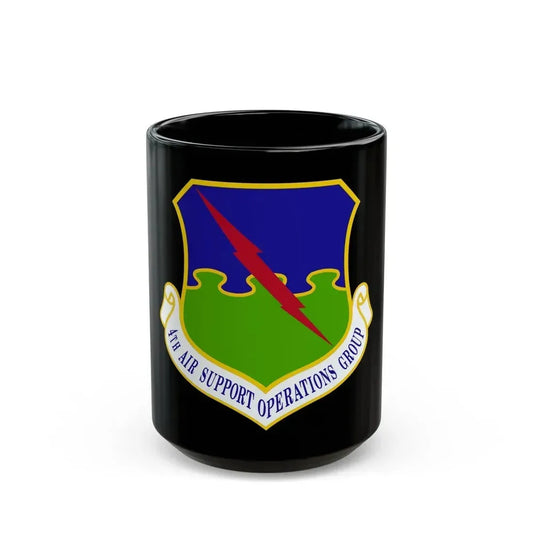 4 Air Support Operations Group USAFE (U.S. Air Force) Black Coffee Mug 15oz - Go Mug Yourself