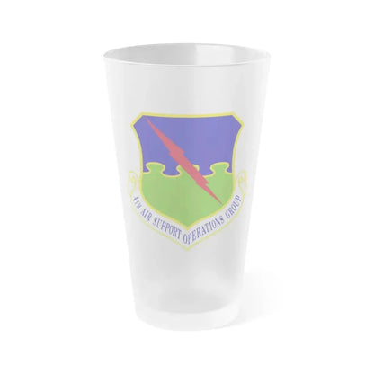 4 Air Support Operations Group USAFE (U.S. Air Force) Frosted Pint Glass 16oz Default Title - Go Mug Yourself